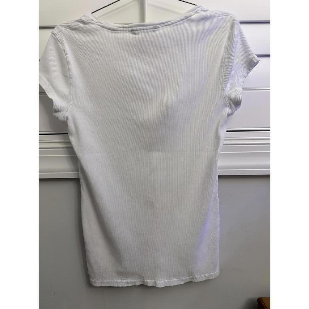 Lauren Ralph Lauren white lace up short sleeve women's top size Large - Picture 6 of 6